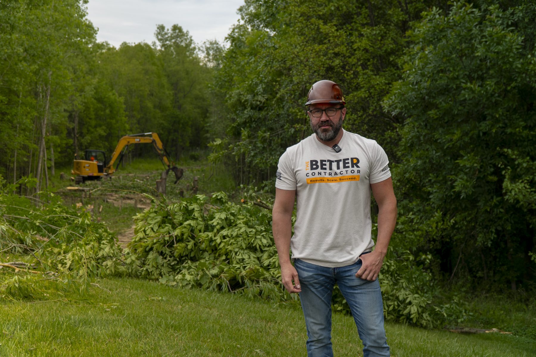 Brent Oberlink on a job site